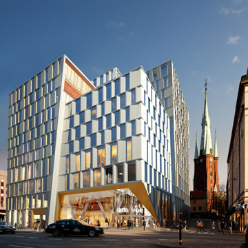 Kv Orgelpipan in Stockholm, new station with hotel and housing